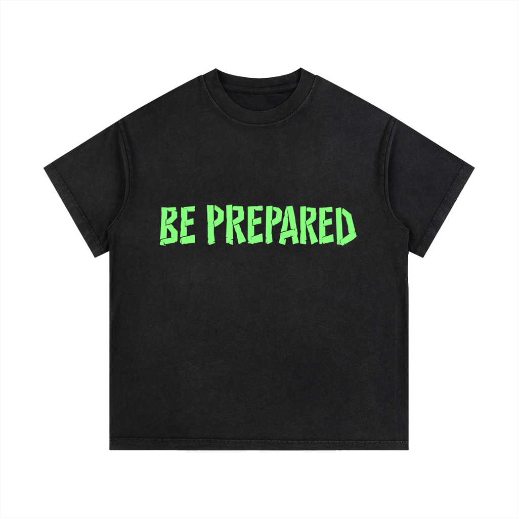 Adult Be Prepared Vintage Logo Tee - Green